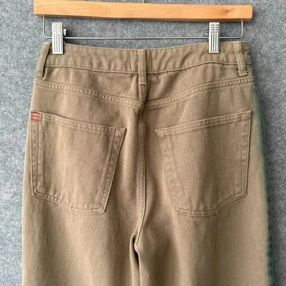 BDG Jeans Womens 27 Tan High and Wide Paint Side Stripe Crop Casual School Denim - Picture 5 of 12